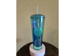 Turquoise Iridescent Kaleidoscope Cold Cup